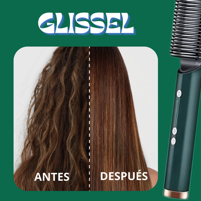 GLISSEL™ | Cepillo Alisadora 3 en 1💚+Gratis eBook de cuidados del cabello