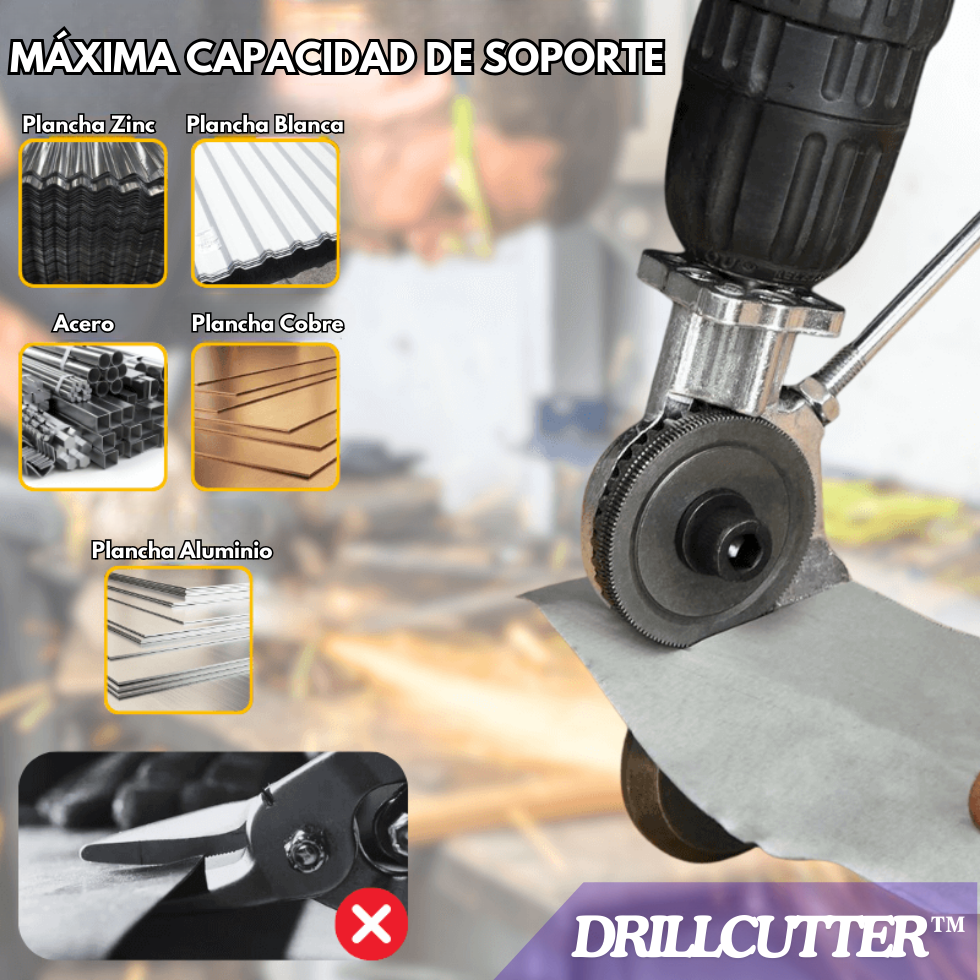 DRILLCUTTER™ | Cortador de metal para taladro +GRATIS Afilador de Broca