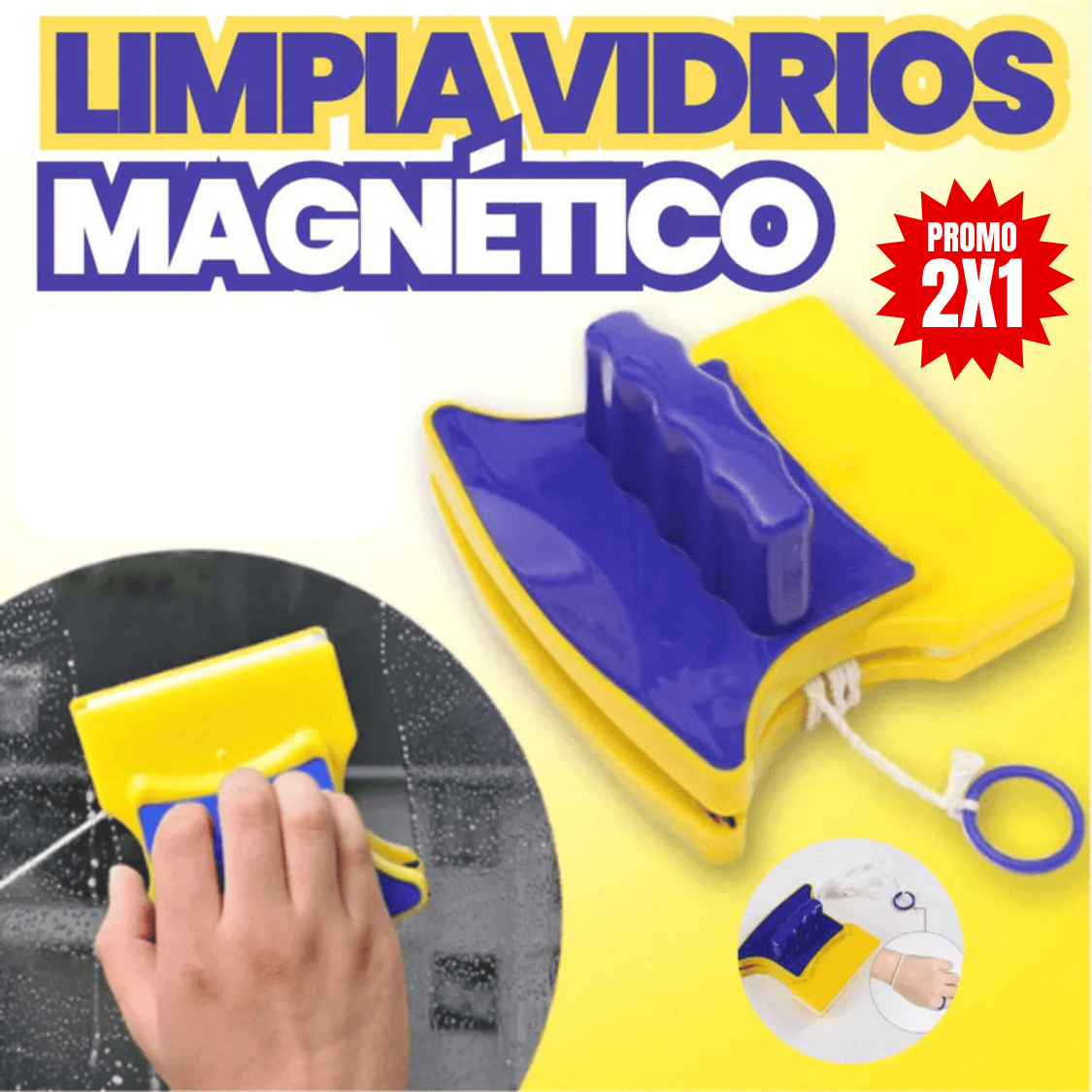 LIMPIADOR DE VIDRIOS MAGNÉTICO 2X1😍