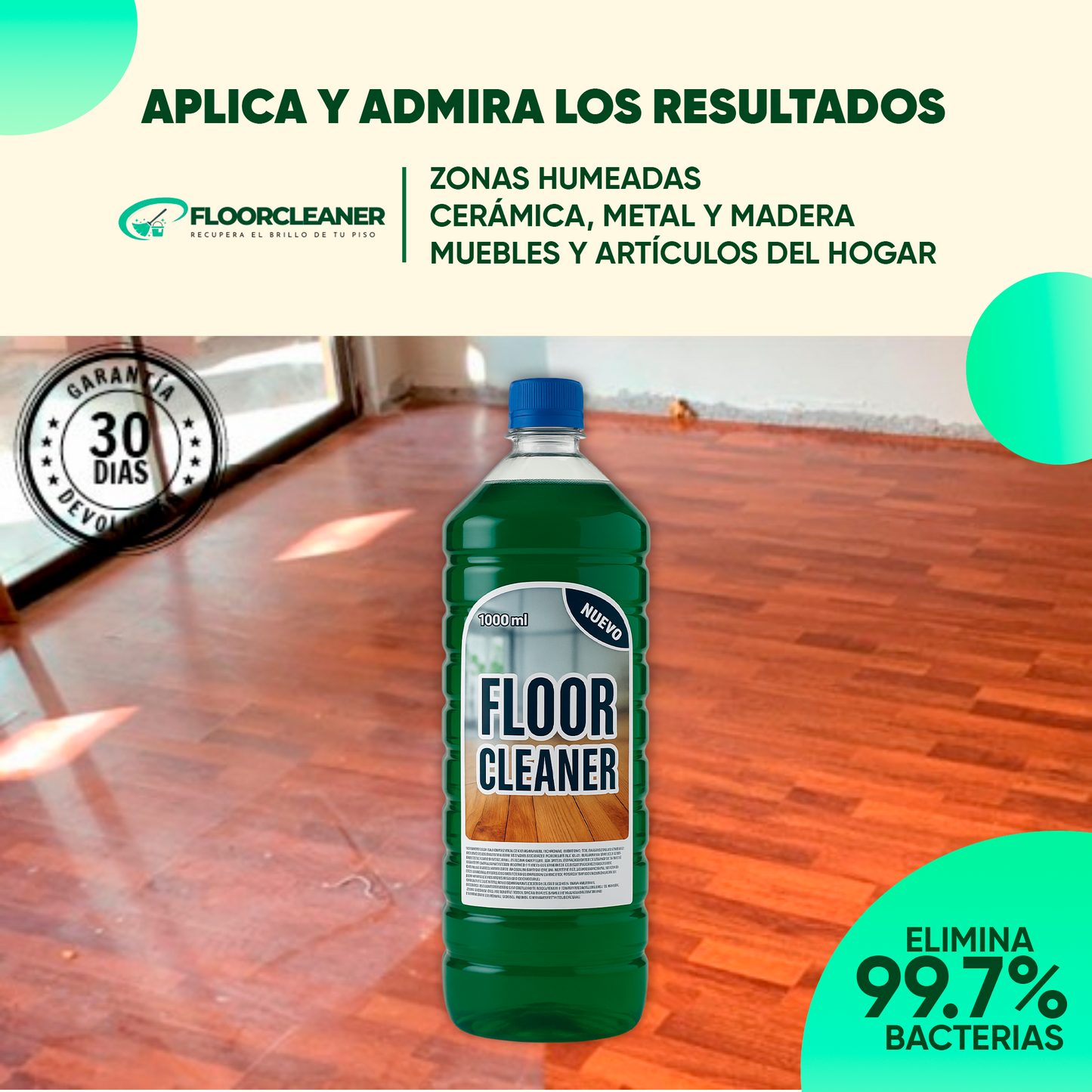 3x1 FLOORCLEANER | POTENTE LIMPIADOR DE SUELOS CON MANCHAS DIFICILES