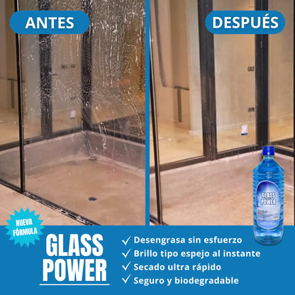 3X1 GLASSPOWER | POTENTE LIMPIADOR DE VIDRIOS ELIMINA MANCHAS DIFÍCILES
