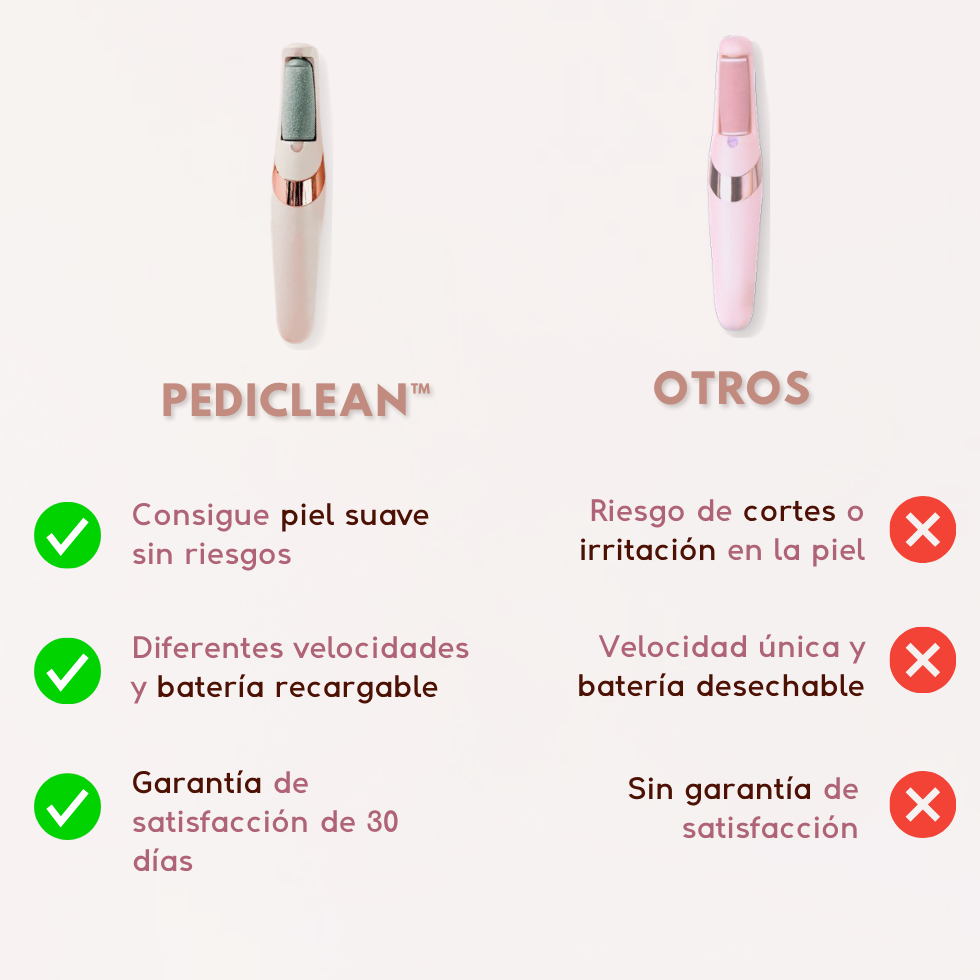 PEDICLEAN™ | REMOVEDOR DE CALLOS ELÉCTRICO