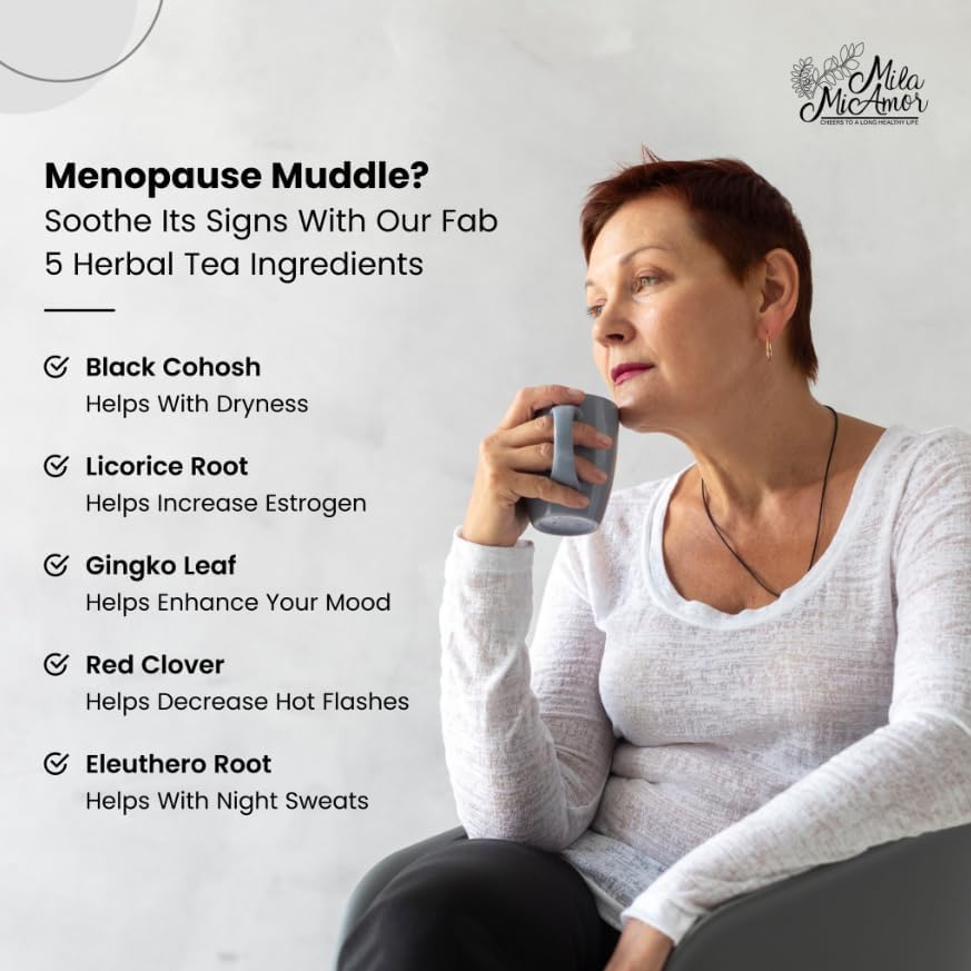 Milamiamor Women's Support - Regulador hormonal con ingredientes naturales - Apoyo de estrógeno para mujeres - Suplemento para el equilibrio hormonal, la menopausia y el apoyo antioxidante - Fabricado