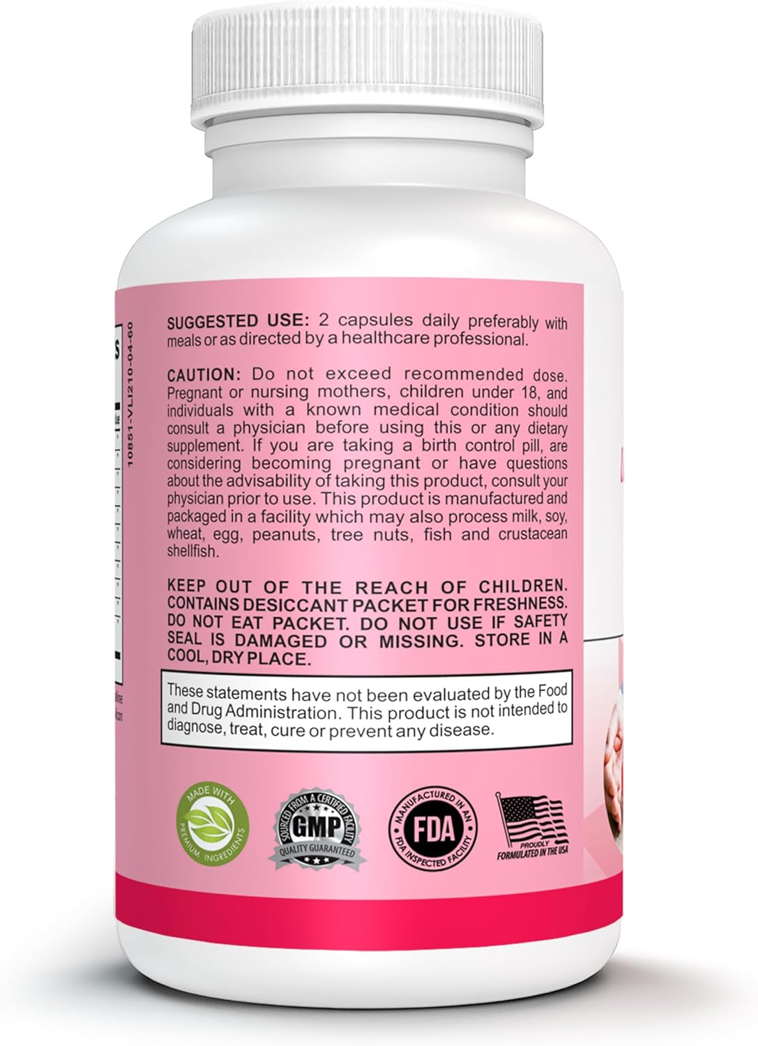 Milamiamor Women's Support - Regulador hormonal con ingredientes naturales - Apoyo de estrógeno para mujeres - Suplemento para el equilibrio hormonal, la menopausia y el apoyo antioxidante - Fabricado