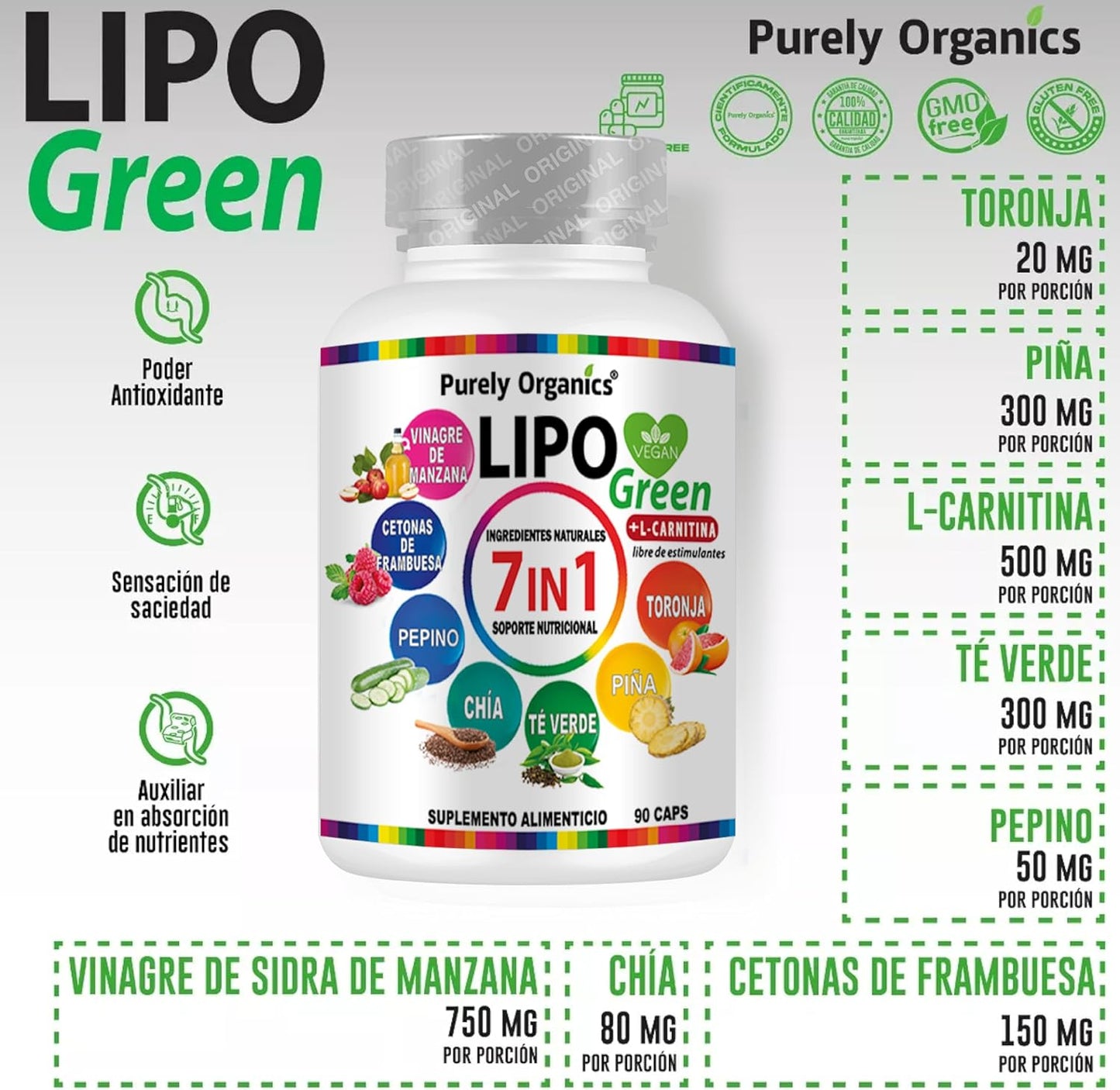 LipoGreen 90 Cápsulas.