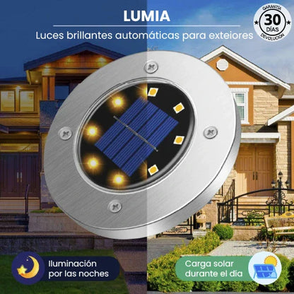 LUMIA | Pack Luces Metálicas Solares Ultrabrillantes para Exteriores