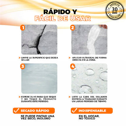 TODOFLEX - Sellador Impermeabilizante Aerosol De Grietas y Fugas
