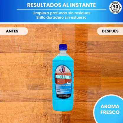 3X1 BIOCLEANER | POTENTE LIMPIADOR Y ABRILLANTADOR DE PISOS FLOTANTES