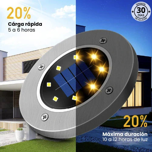 LUMIA | Pack Luces Metálicas Solares Ultrabrillantes para Exteriores