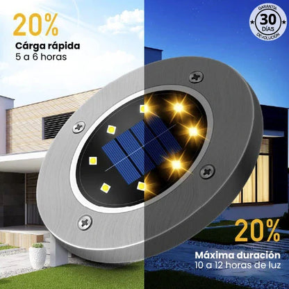 LUMIA | Pack Luces Metálicas Solares Ultrabrillantes para Exteriores