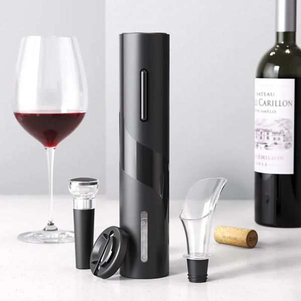 Set Abridor Eléctrico de Vinos + Cargador USB