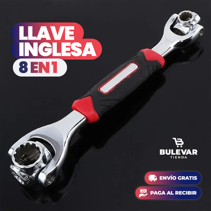 LLAVE INGLESA MULTIFUNCIONAL 8 EN 1