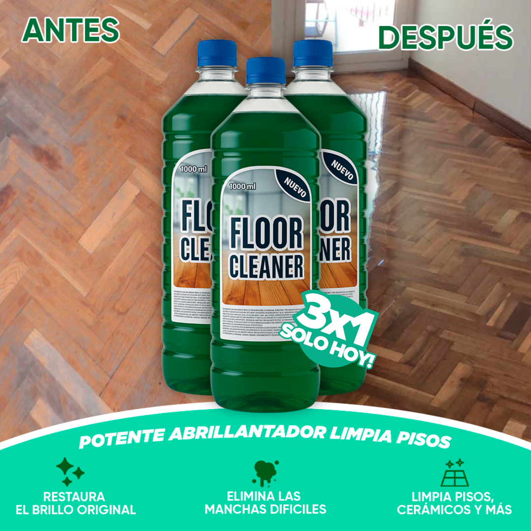 3x1 FLOORCLEANER | POTENTE LIMPIADOR DE SUELOS CON MANCHAS DIFICILES