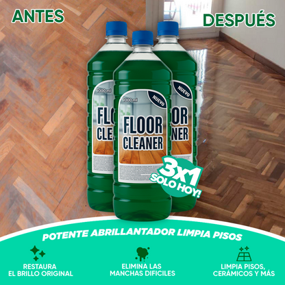 3x1 FLOORCLEANER | POTENTE LIMPIADOR DE SUELOS CON MANCHAS DIFICILES