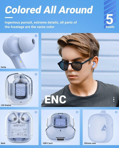 ACEFAST T6 Crystal  Wireless Earbuds