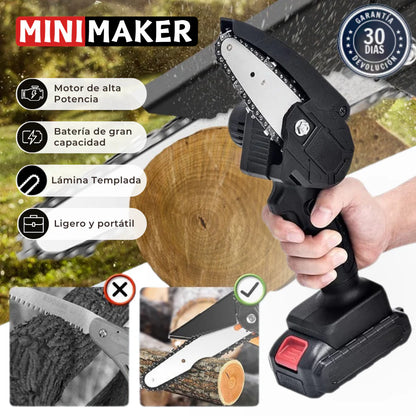MINIMAKER | Mini motosierra inalámbrica + 1 Batería de Regalo