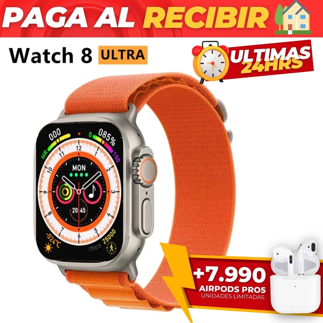 Smartwatch Ultra Serie8 (49mm) - 🎁 AGREGA AIRPODS PRO4 +$7.990🎁 ÚLTIMO DÍA